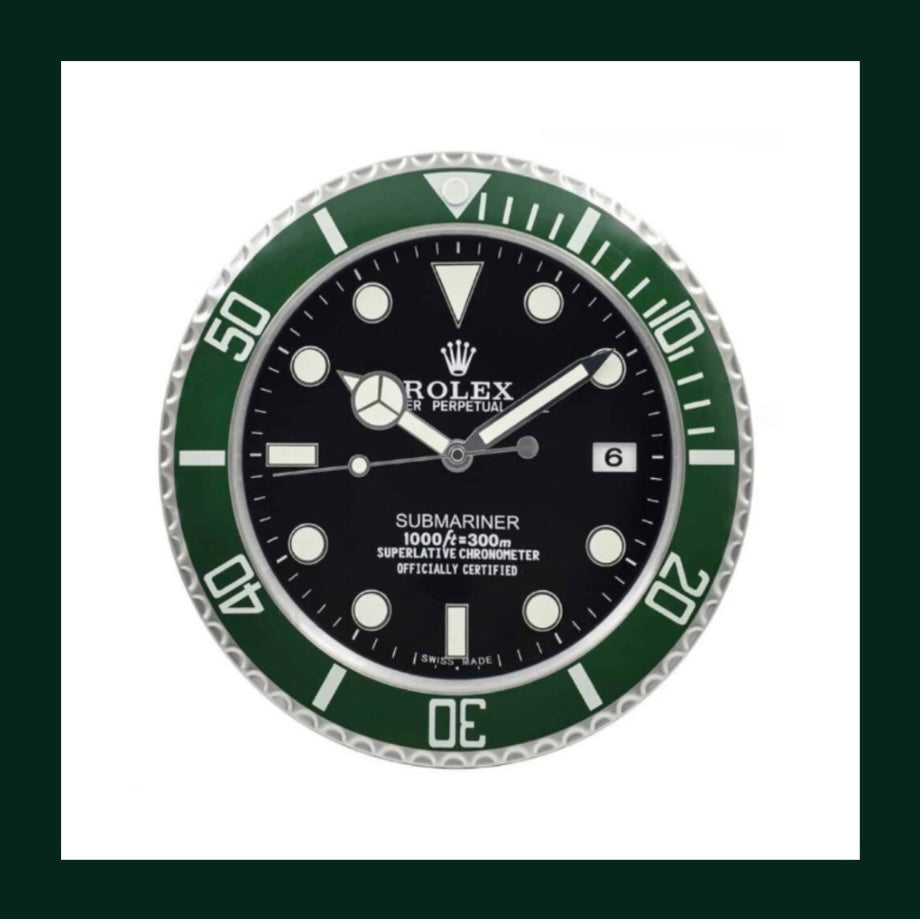 Submariner Wall Clock – Green Bezel Edition