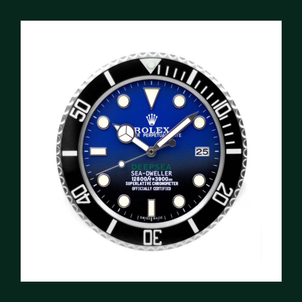 Sea-Dweller Deepsea Wall Clock – D-Blue Edition