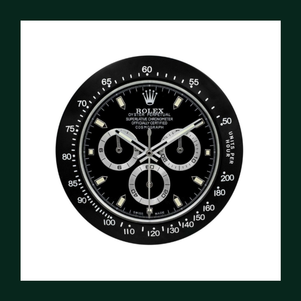 Daytona Wall Clock – Black Dial Edition