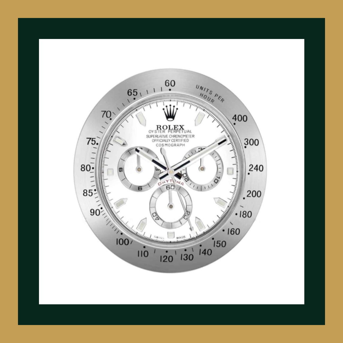 Daytona “Silver Storm” – Swiss Quality Prestige Wall Clock