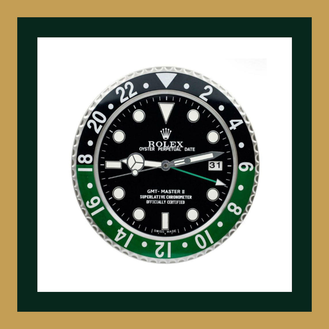 GMT-Master II “Green Forest” – Swiss Quality Prestige Wall Clock