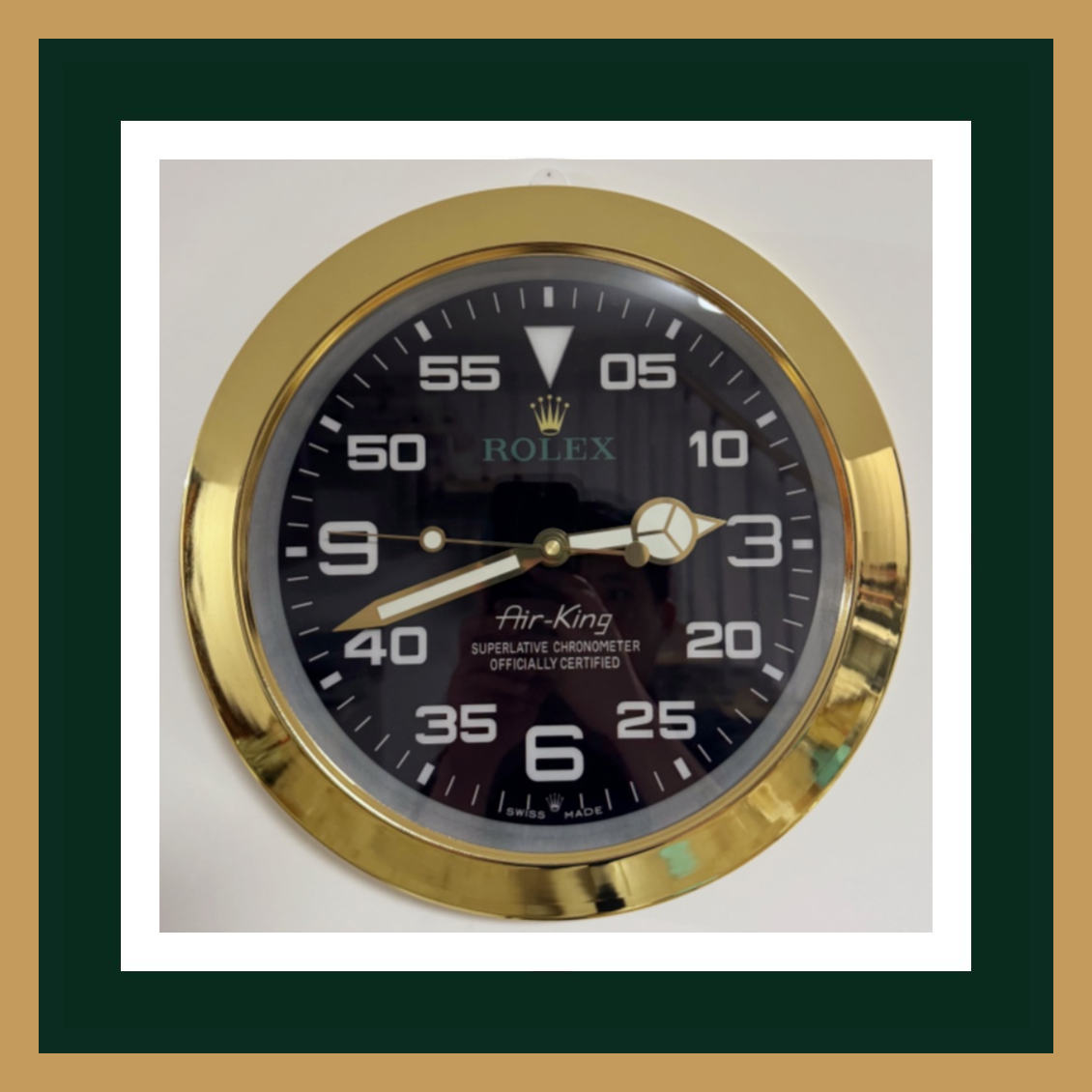 Rolex Air-King Gold Edition Wall Clock – Swiss Quality Prestige