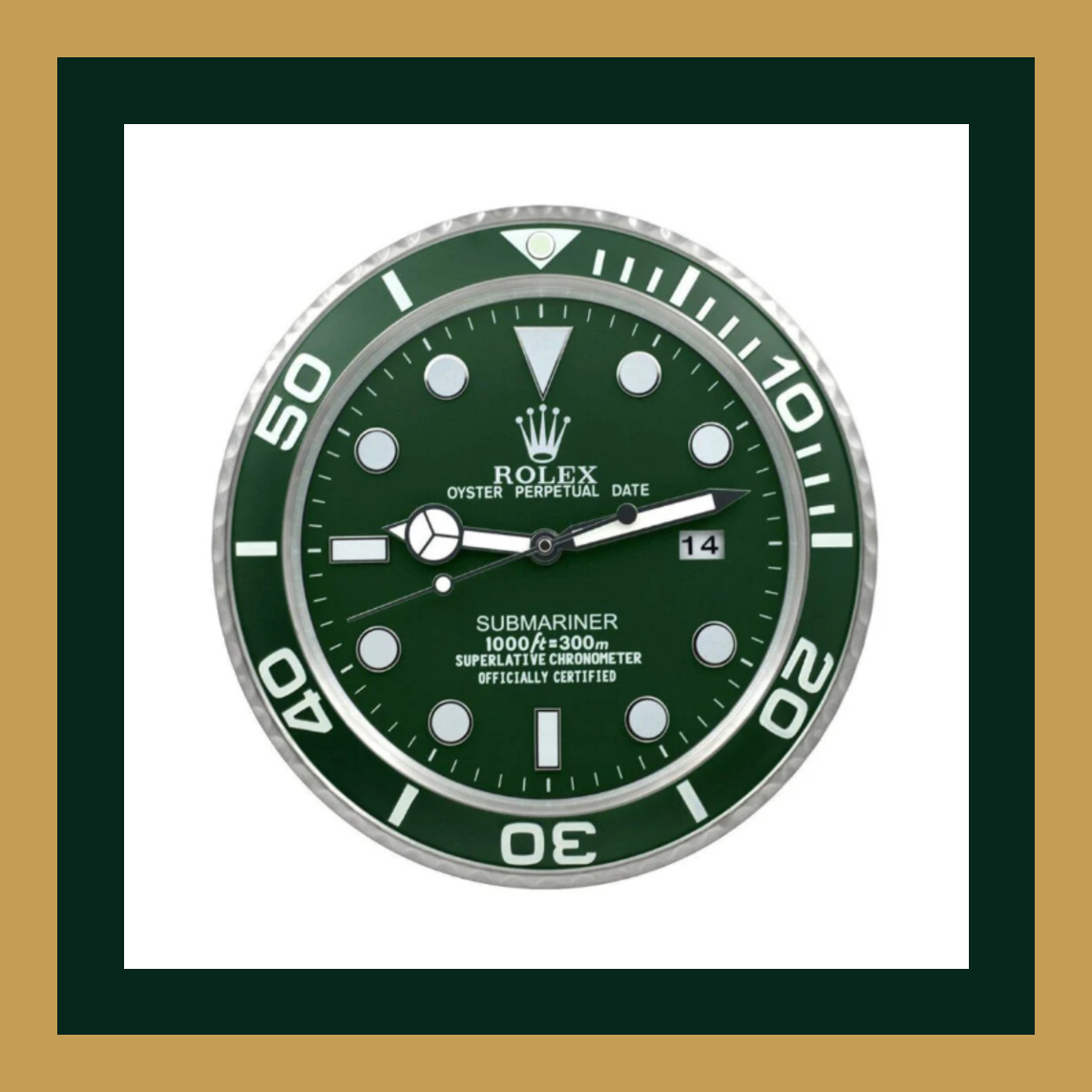 Submariner “Hulk Edition” – Swiss Quality Luxury Wall Clock