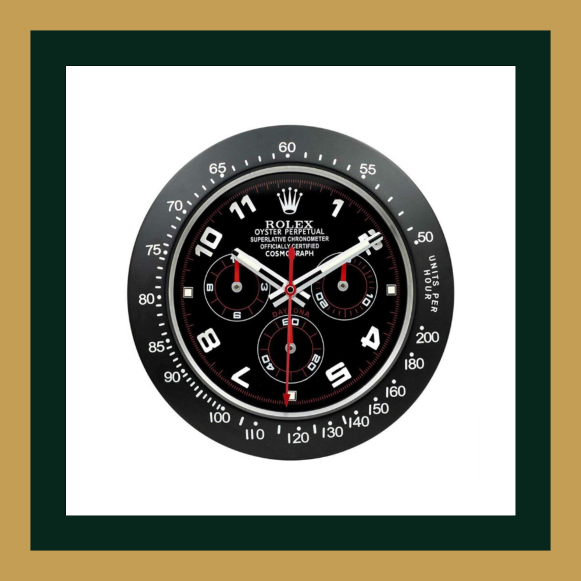 Daytona “Black Racing Edition” – Swiss Quality Luxury Wall Clock