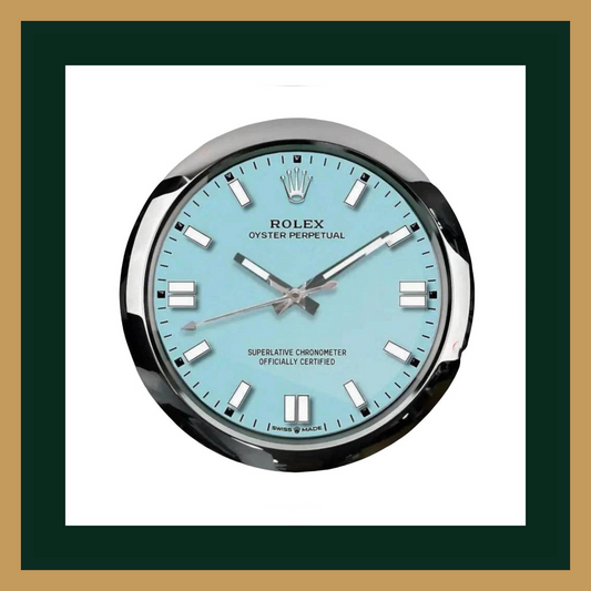 Rolex Oyster Perpetual – Tiffany Blue Swiss Quality Wall Clock