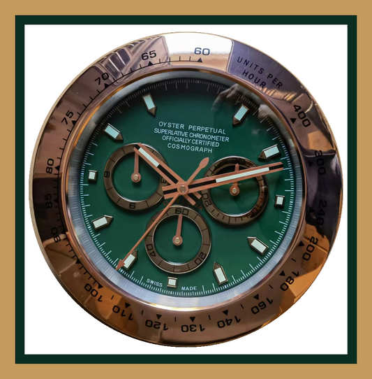 Rolex Cosmograph Daytona – Emerald Green Dial Wall Clock (Swiss Quality)