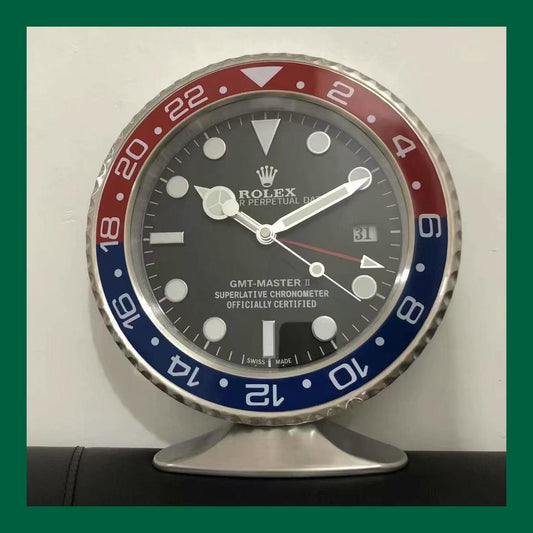 GMT-Master II Table Clock – Pepsi Edition | Crownwall Prestige - Crownwall 