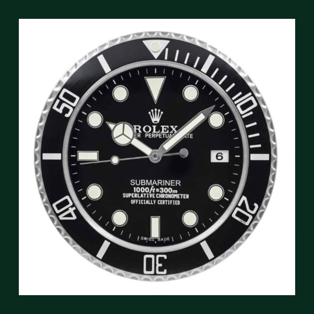 Black Submariner Wall Clock – Crownwall Edition