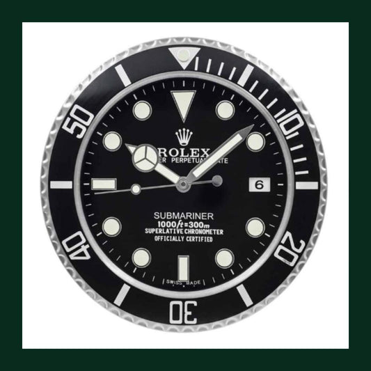 Black Submariner Wall Clock – Crownwall Edition